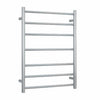 600mm Round Brushed Stainless Steel Heated Towel Rail - Bayside Bathroom