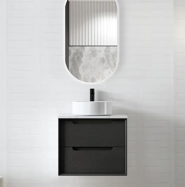 Noah Black Oak 600mm Wall Hung Vanity