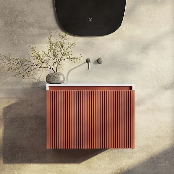 Rimini Potter’s Clay 600mm Wall Hung Vanity