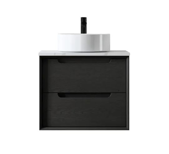 Noah Black Oak 600mm Wall Hung Vanity