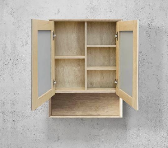 Noah Natural Oak 600mm Shaving Cabinet