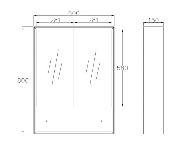 Finley 600mm Shaving Cabinet