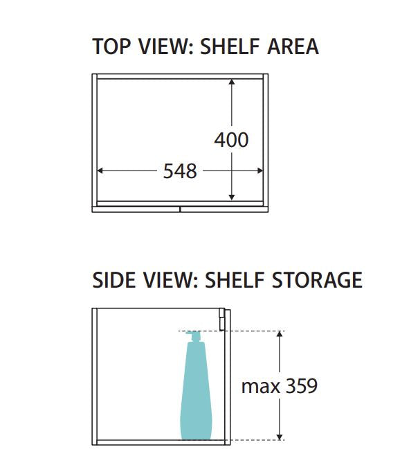 Mila 600mm Wall Hung Vanity