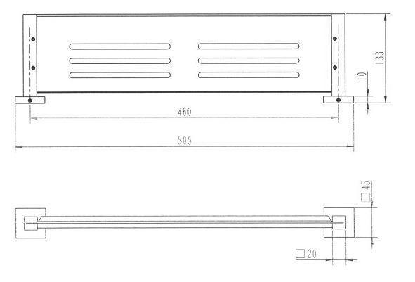 Linear Stainless steel Shelf - Bayside Bathroom