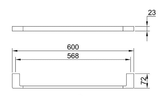 Eneo Single Towel Rail - Chrome