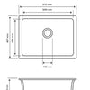 White 610 Single Bowl Granite Sink - Bayside Bathroom