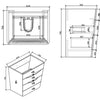 Piramid 650mm White Oak Vanity