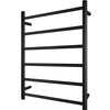 Rondo Black 600 Round 6 Bar Heated Towel Rail