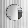 Round 700mm Matte Black Framed Mirror