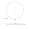 Round 700mm Brushed Gold Framed Mirror