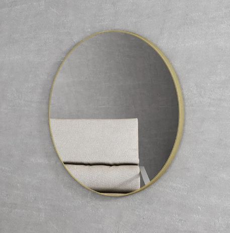 Round 700mm Brushed Gold Framed Mirror