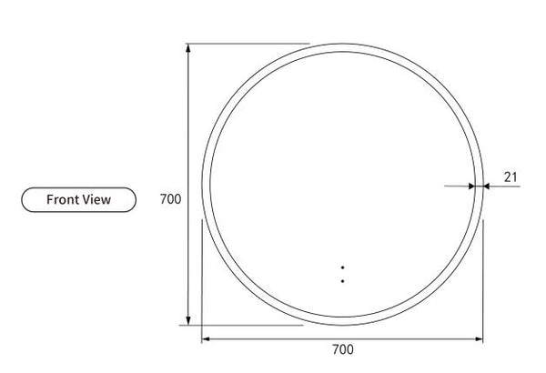 Round 700 LED Mirror