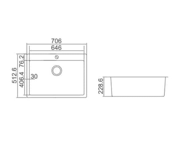 Impact 706 Single Bowl With Tap-Hole
