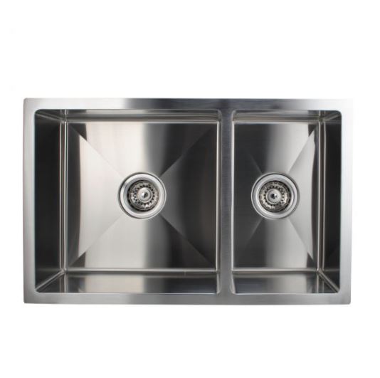 Select 710 Handmade Round Corners Double Bowls Sink