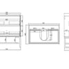 Boston Light Grey 750mm Wall Hung Vanity