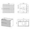 Oakley 750mm Wall Hung Vanity