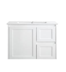 Quinn 750mm Matte White Wall Hung Vanity