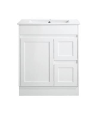 Quinn 750mm Matte White Floorstanding Vanity