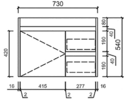 Coco Narrow 600mm-900mm Wall Hung Vanity