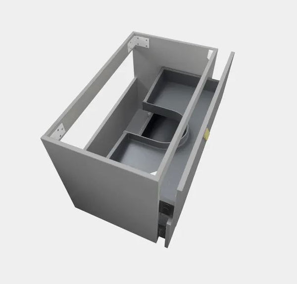 Boston Light Grey 600mm Wall Hung Vanity