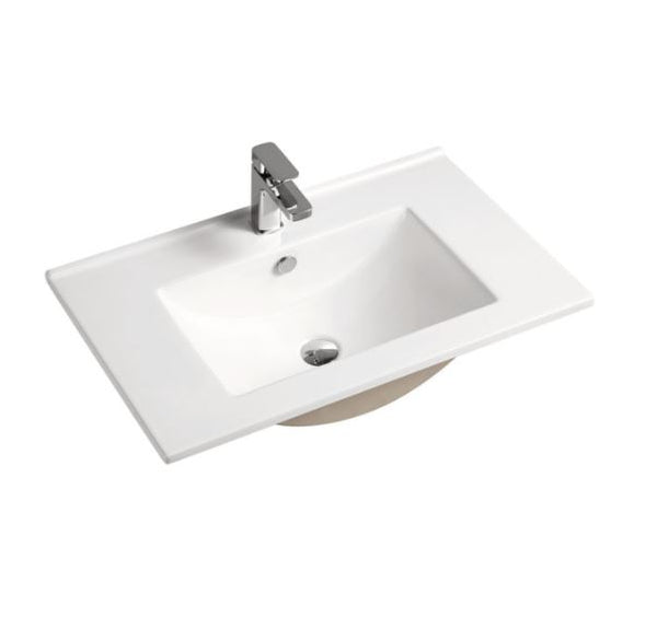 Quinn 750mm Matte White Wall Hung Vanity