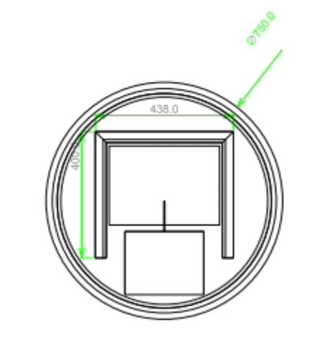 Round 750 LED Mirror