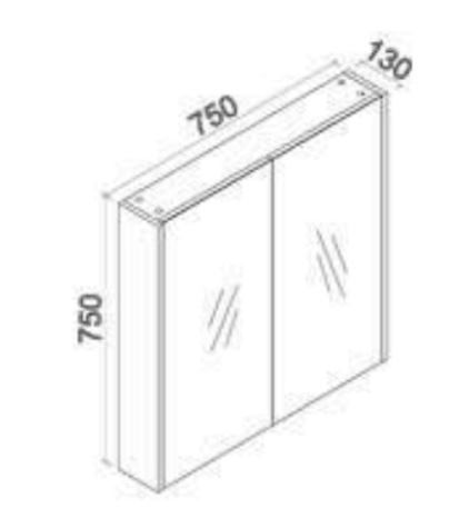 Hazel 750mm Mirror Cabinet