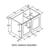 Mila 750mm Wall Hung Vanity Right Drawer