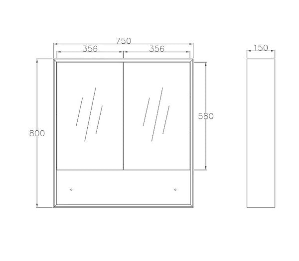 Finley 750mm Shaving Cabinet