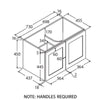 Mila 750mm Wall Hung Vanity Left Drawer