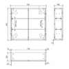 Scandi Oak Mirror Cabinet 750 - 1200mm - Bayside Bathroom