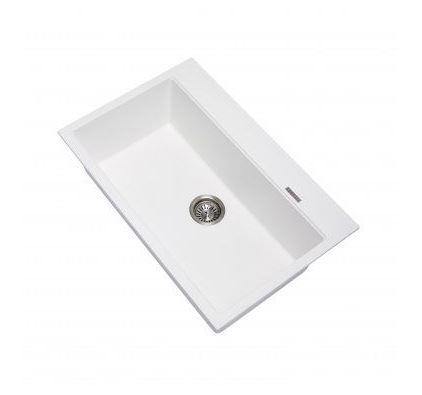 White 780 Single Bowl Granite Sink - Bayside Bathroom
