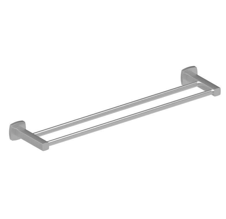 Legra Brushed Nickel Double Towel Rail - 800mm - Bayside Bathroom