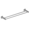 Legra Brushed Nickel Double Towel Rail - 800mm - Bayside Bathroom