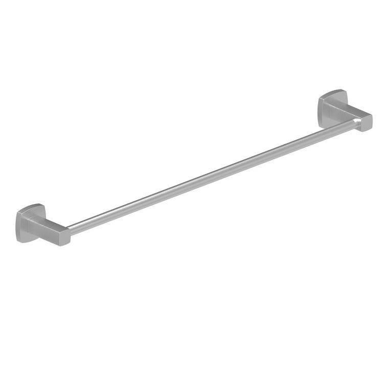 Legra Brushed Nickel Single Towel Rail - 600mm - Bayside Bathroom
