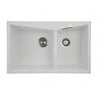 White 800 Double Bowl Granite Sink - Bayside Bathroom