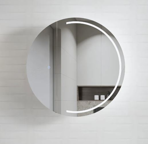 Casper 800mm Round LED Mirror Cabinet