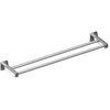 Legra Chrome Double Towel Rail - 600mm - Bayside Bathroom