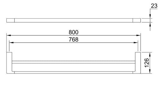 Eneo 80cm Matte Black Double Towel Rail