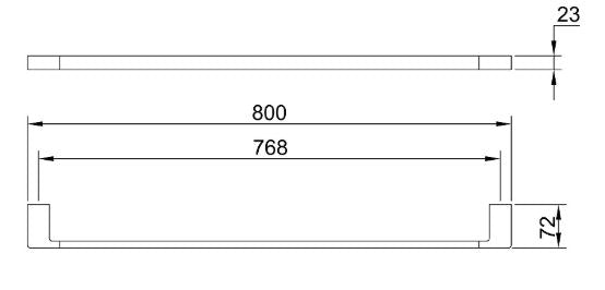 Eneo 80cm Matte Black Single Towel Rail