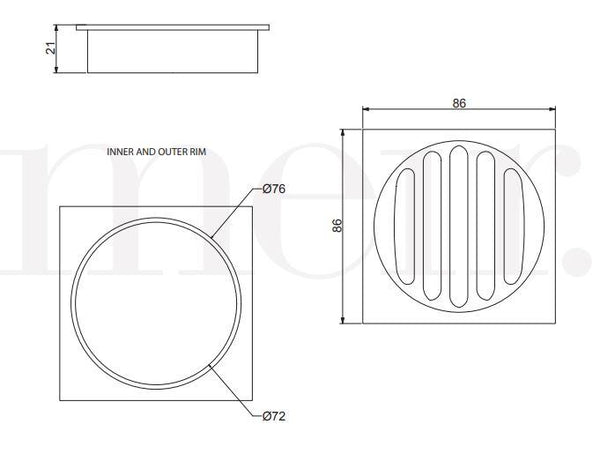 Meir Floor waste- Tiger Bronze