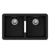 Black 824 Double Bowl Granite Sink - Bayside Bathroom