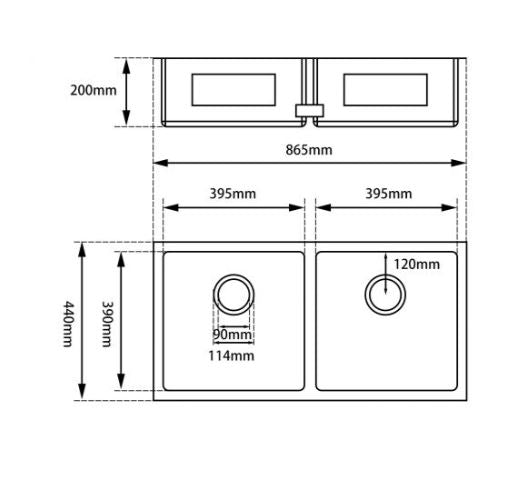 Select 860 Double sink