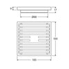 Gunmetal 80mm Square Slim Grate Floor Waste