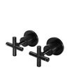 Meir Round Jumper Valve Wall Taps- Matte Black