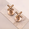 Meir Round Jumper Valve Wall Taps- Champagne