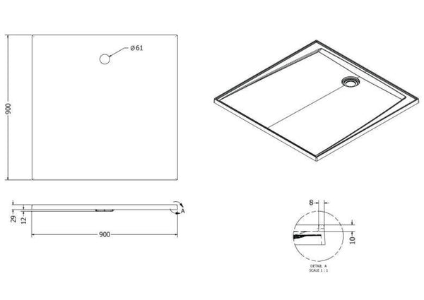 Ultra Lightweight Shower Base - Bayside Bathroom