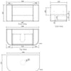 Chloe Natural Oak 900mm Curve Vanity