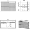 Oakley 900mm Wall Hung Vanity