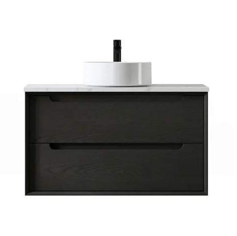 Noah Black Oak 900mm Wall Hung Vanity